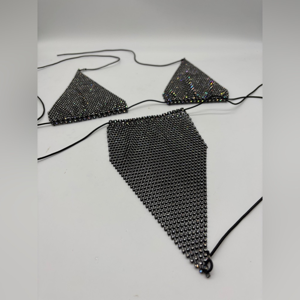 Sparkling Rhinestone Panty/Bra Set OS - Picture 2 of 4